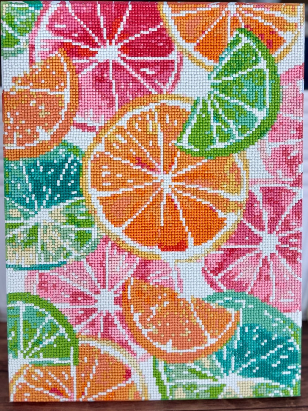 Completed Diamond Art Citrus Slices